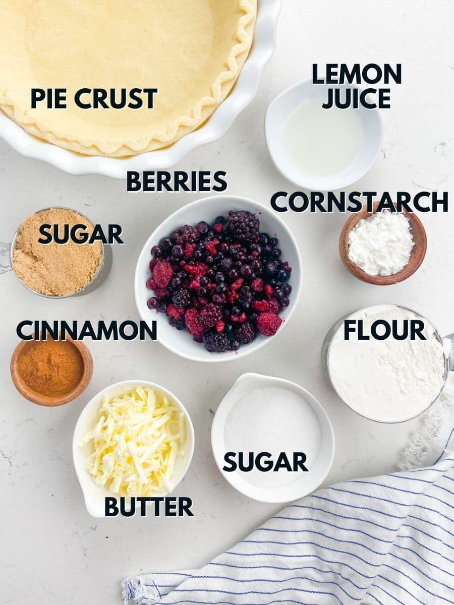 ingredients in berry pie