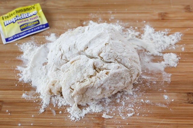 process shot of homemade dinner rolls.