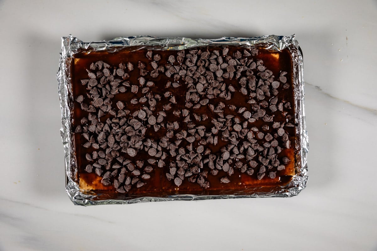 halloween bark process shot.