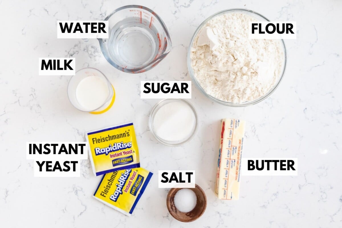 Ingredients in cloverleaf dinner rolls
