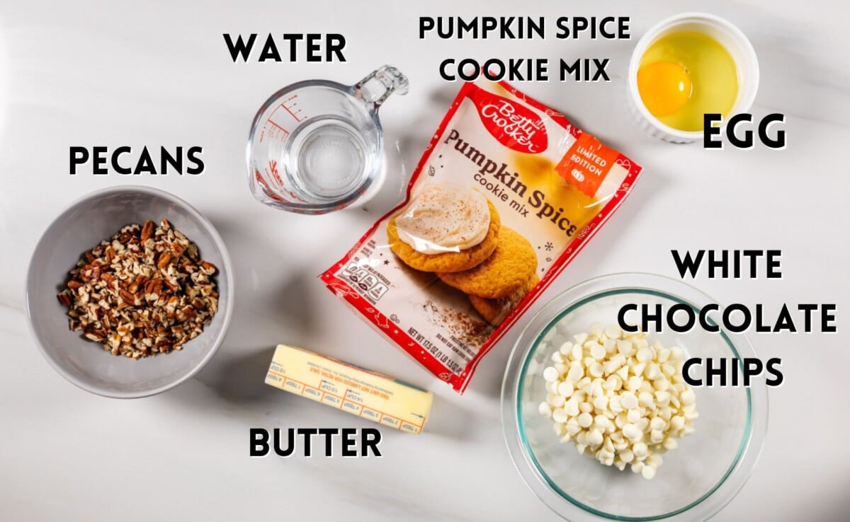 ingredients in pumpkin cookie pie.