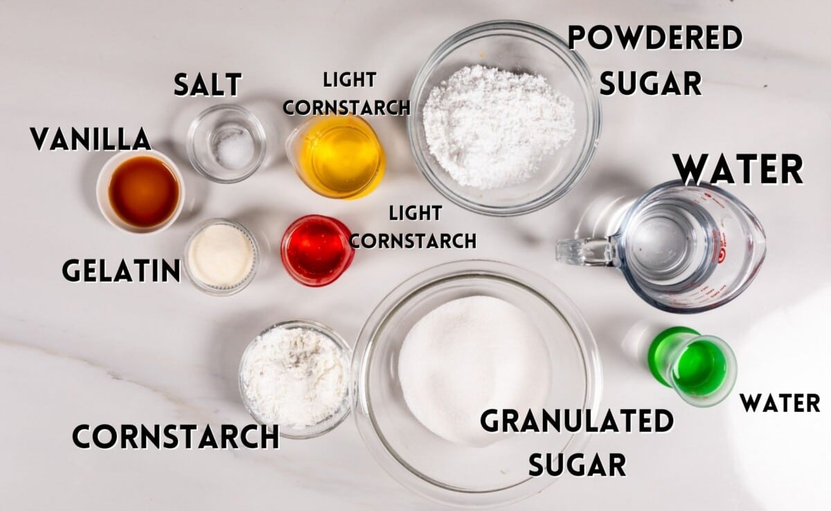 ingredients in homemade marshmallows.