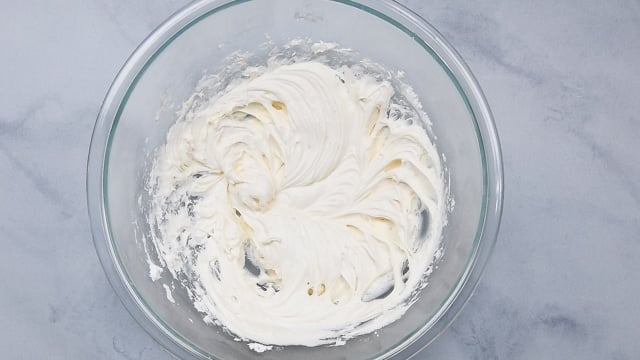 frosting in clear bowl.