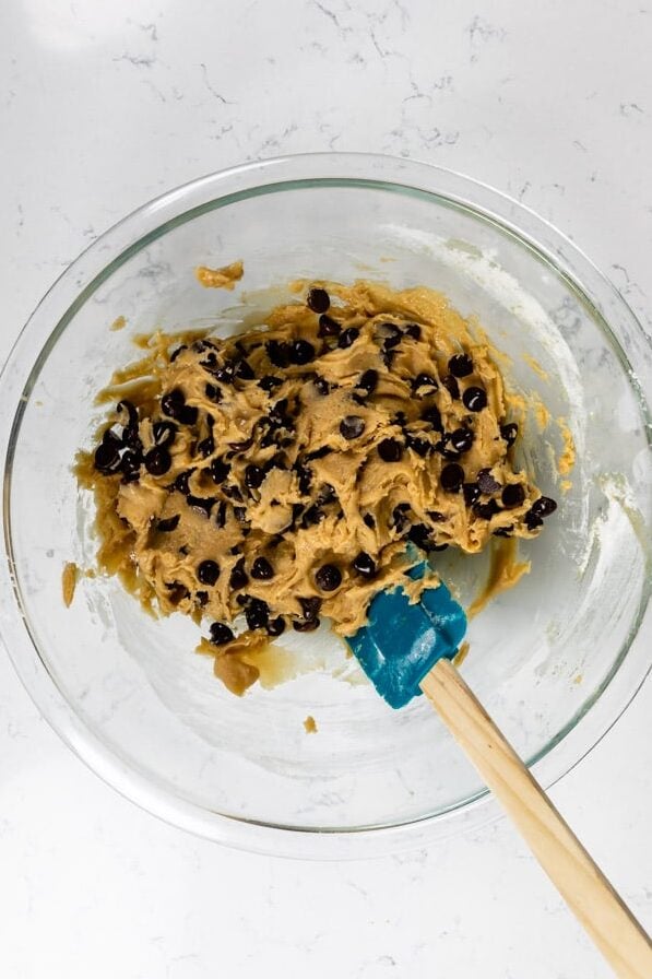 cookie dough in bowl.