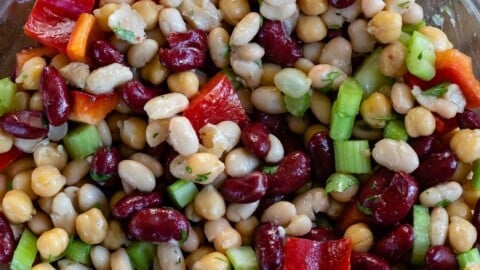 bean salad dressing red wine vinegar Green Bean Salad with Red Wine Vinaigrette