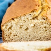 sliced bread sitting on a drying rack.