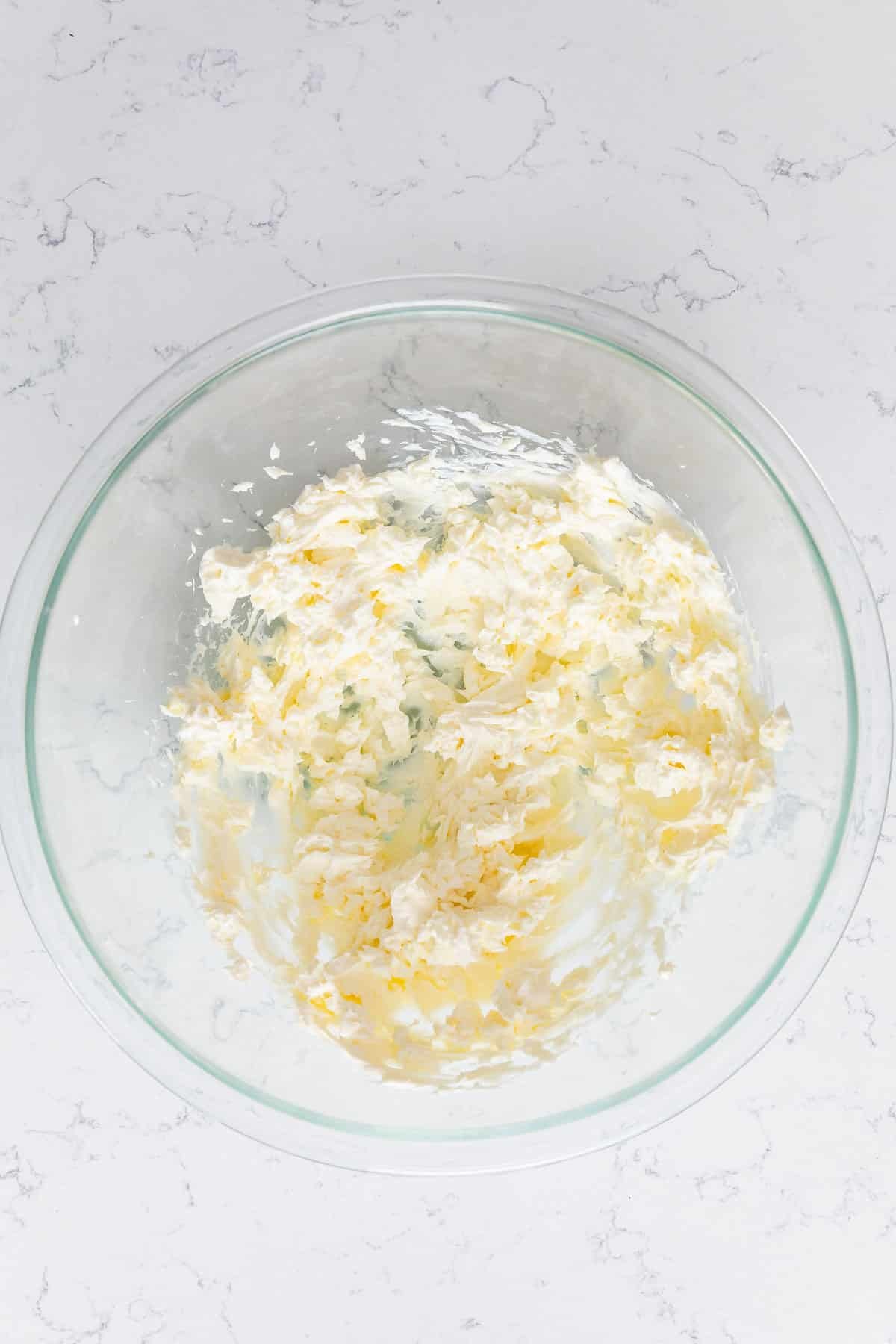 process shot of key lime pie being made.