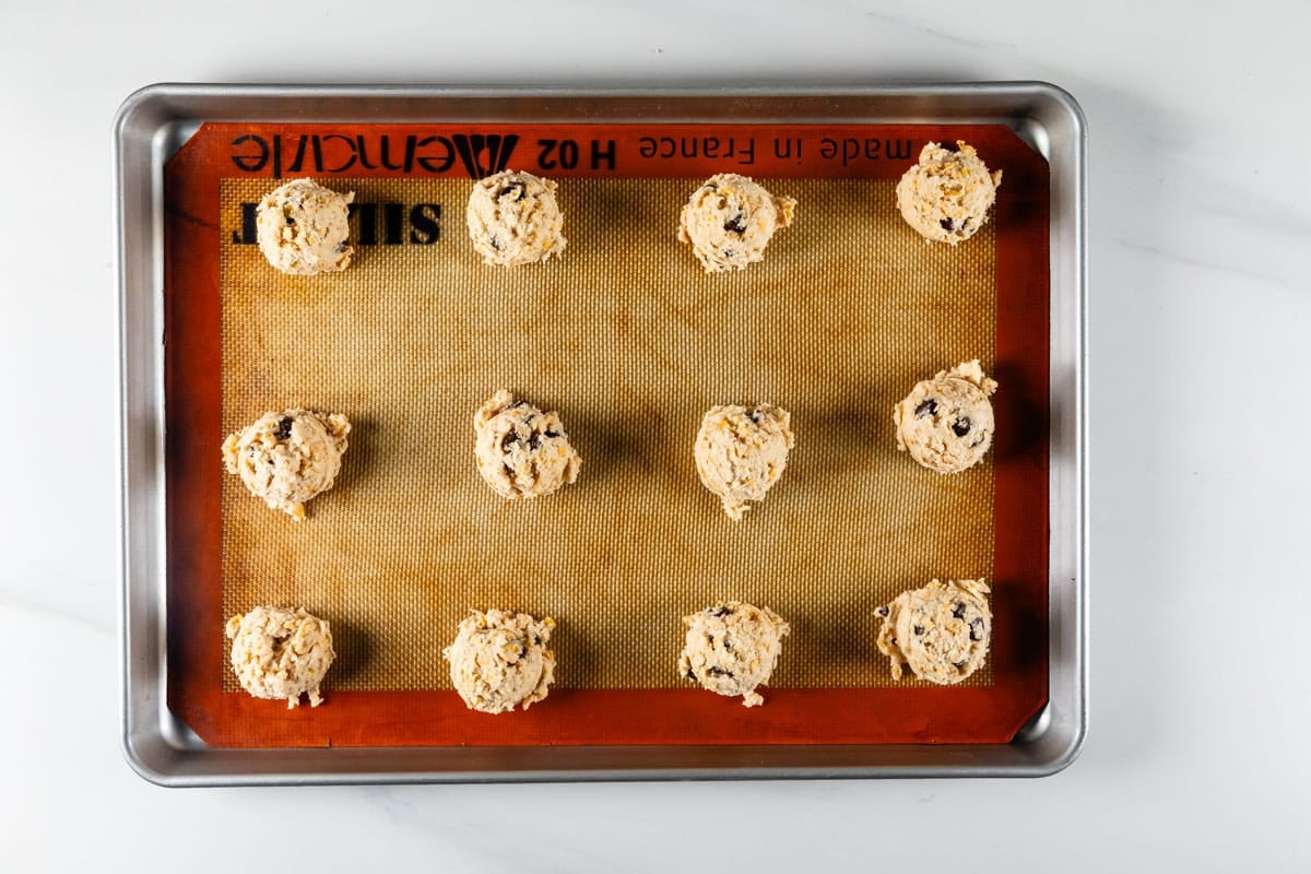 process shot of frosted flake cookies.