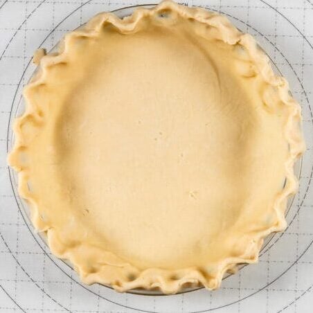 process shot of pie crust.