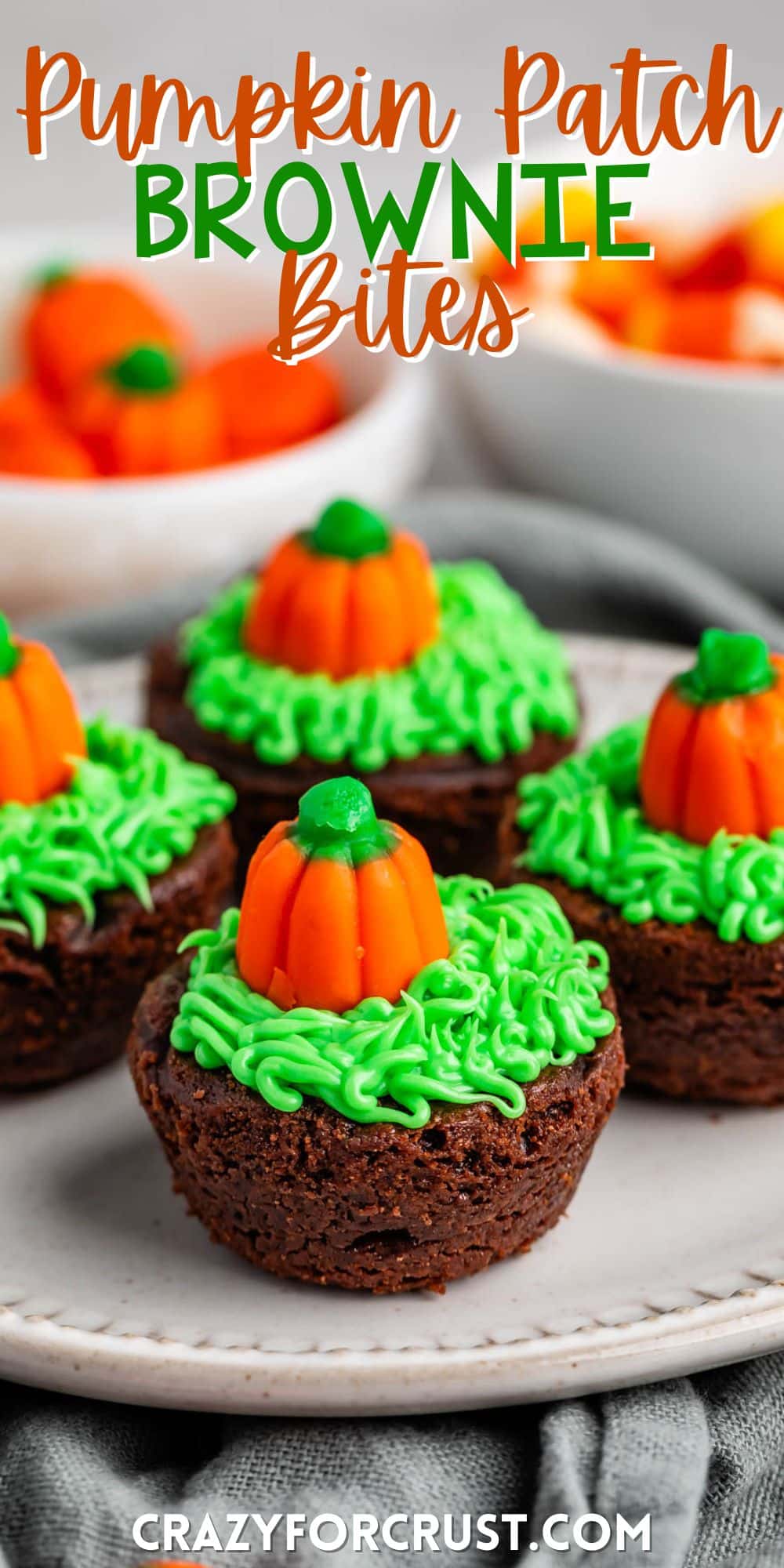 Pumpkin Patch Brownie Bites Crazy for Crust