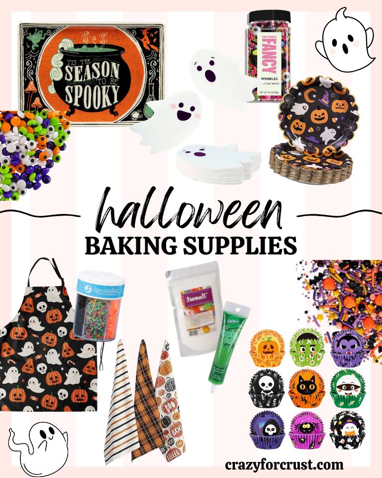 round-up of Halloween baking supplies