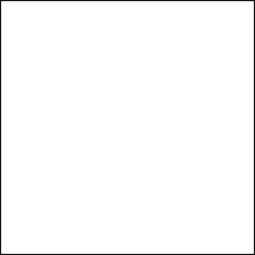A blank white square bordered by a thin black line. There are no objects, text, or colors visible inside the square.