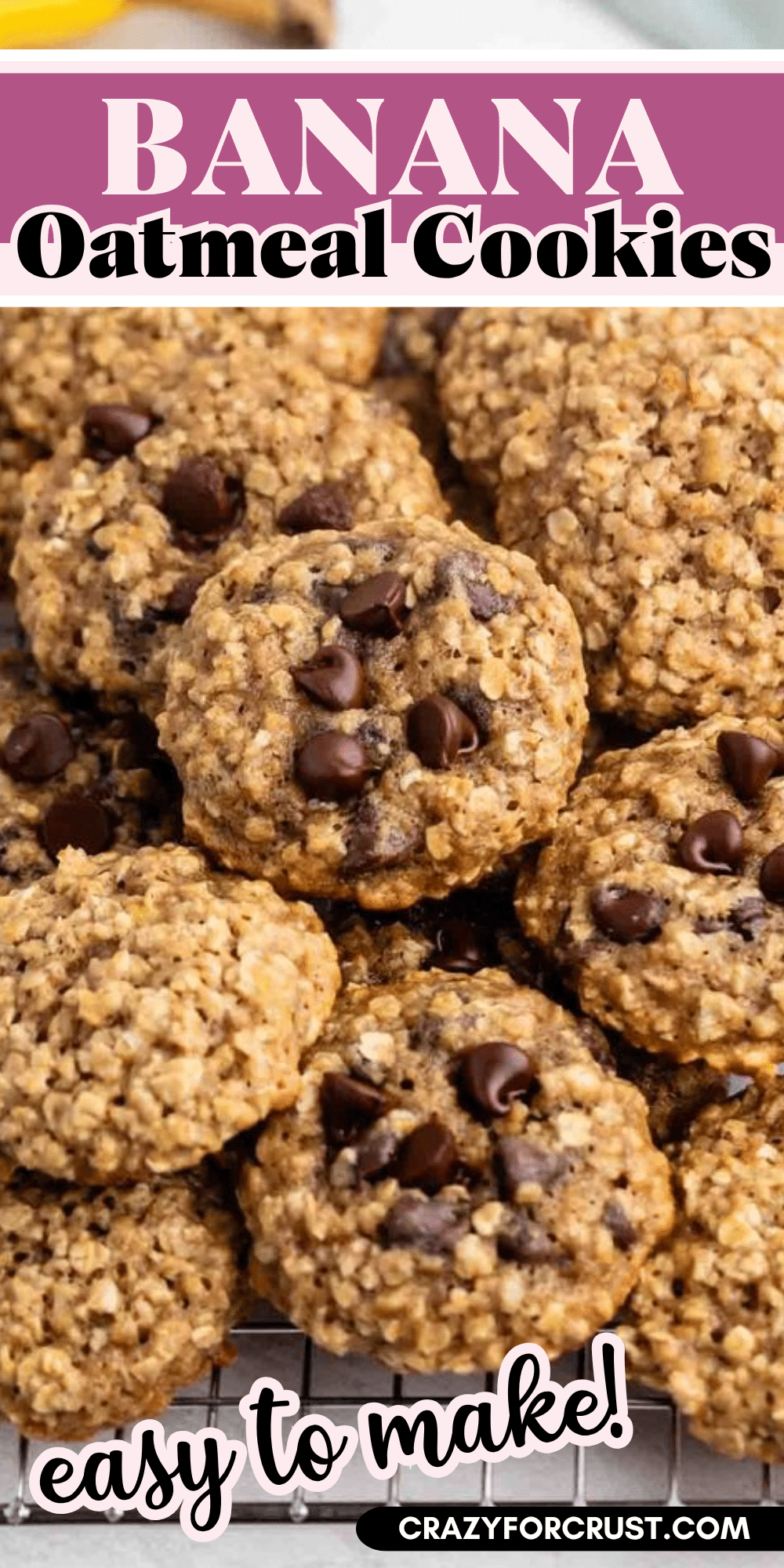 Biscuits à l’avoine et à la banane – Fous pour la croûte